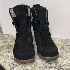Tommy Hilfiger Black Suede Ladies Ankle Boots, size 7 1/2 M